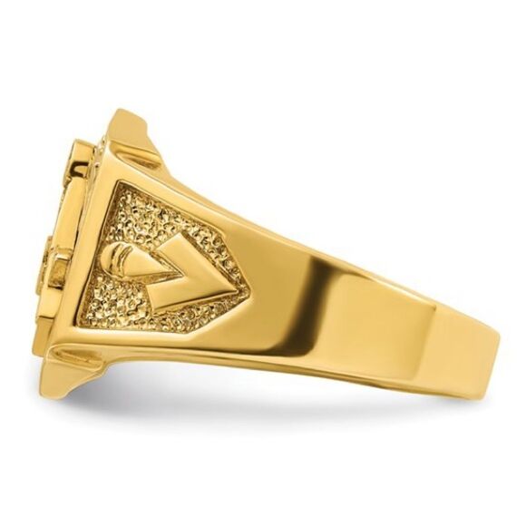 New 14k Gold IBGoodman Men's Masonic Ring: A Blend of Tradition and Modern Style - Picture 2 of 9
